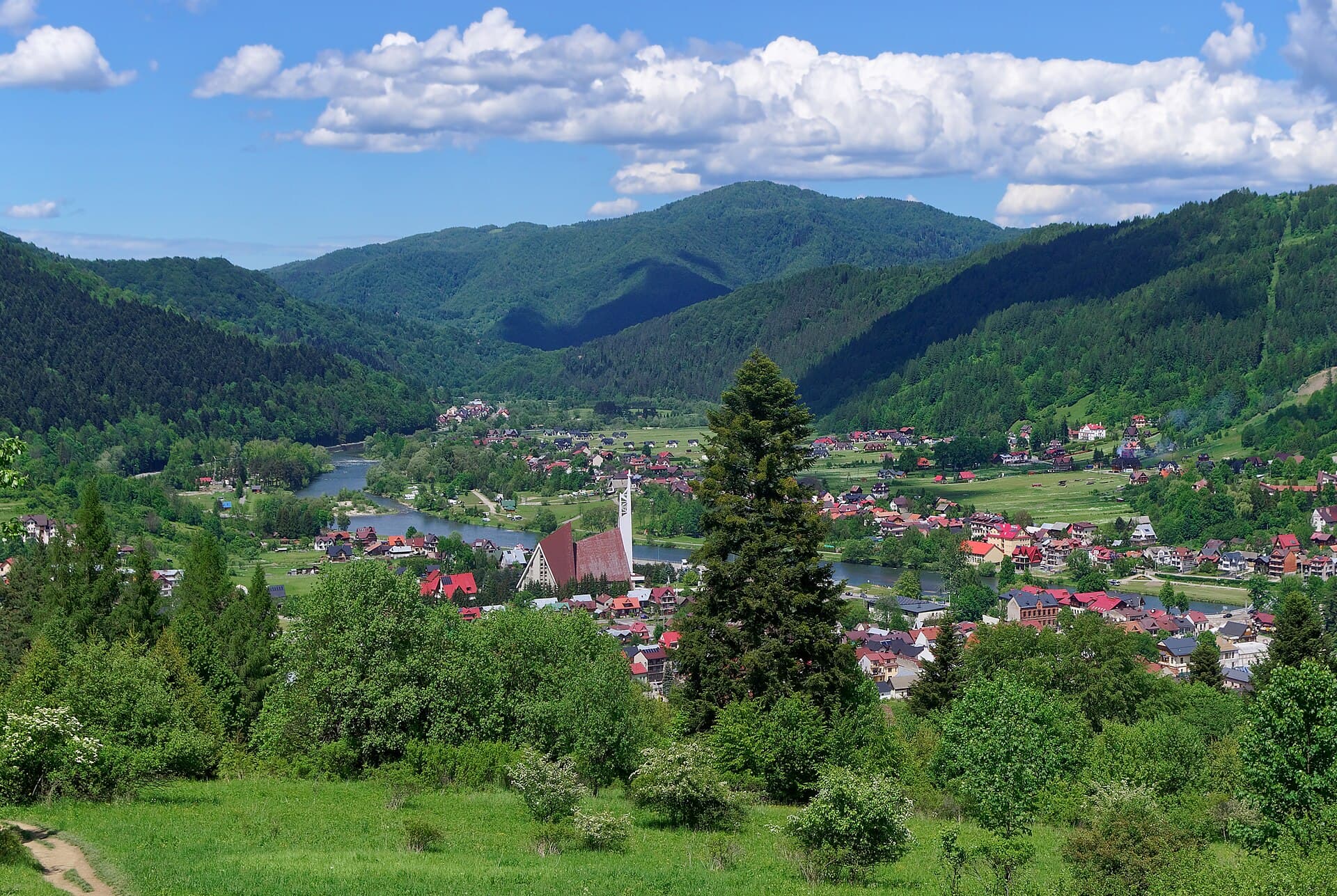 Zagroda Pod Koronami — Krościenko nad Dunajcem, widok na okolicę